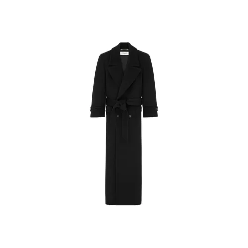 SAINT LAURENT SS23 Coats Women's Black