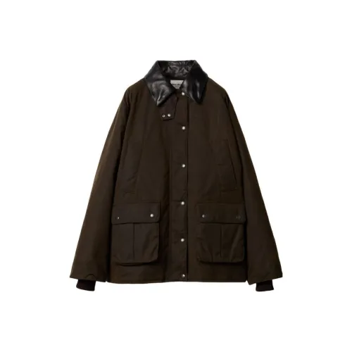 MIU MIU Waxed Canvas Padded Jacket 'Ebony'