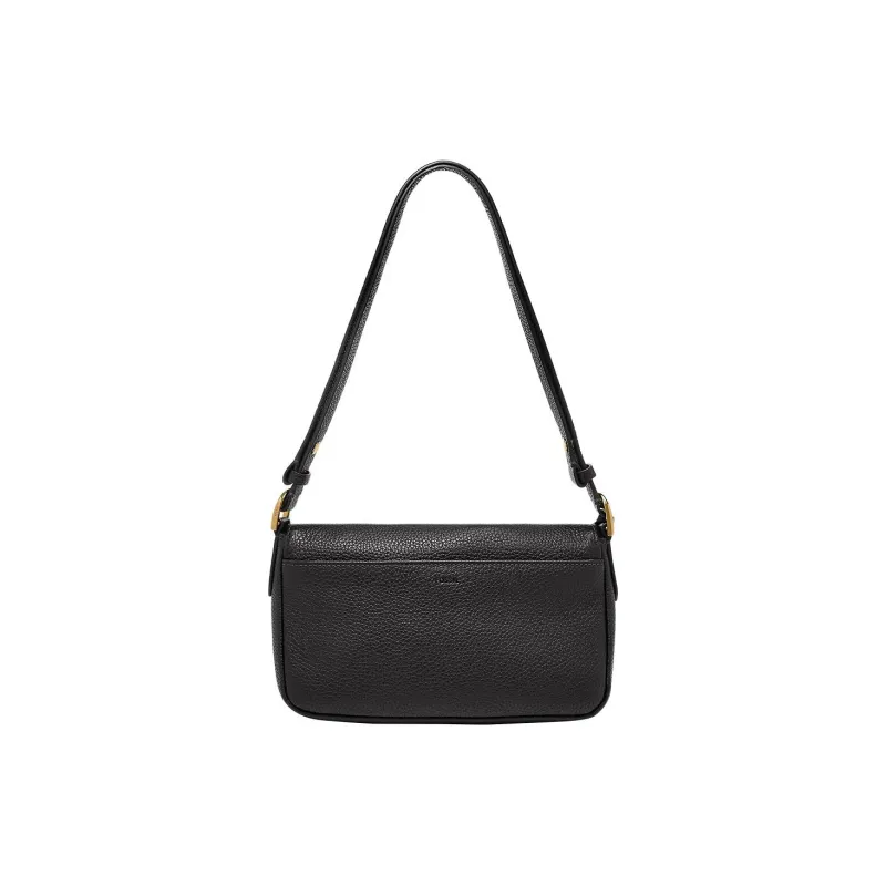 FOSSIL Leather Shoulder Bag Women's Black-1