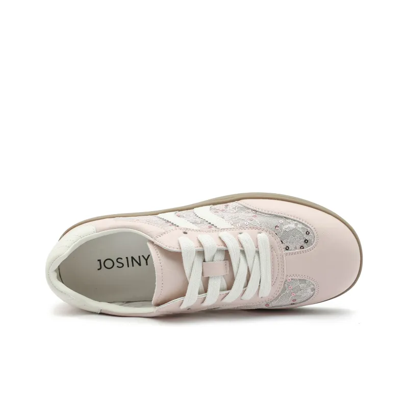 JOSINY Casual Shoes Women's Low Top Light Pink-4