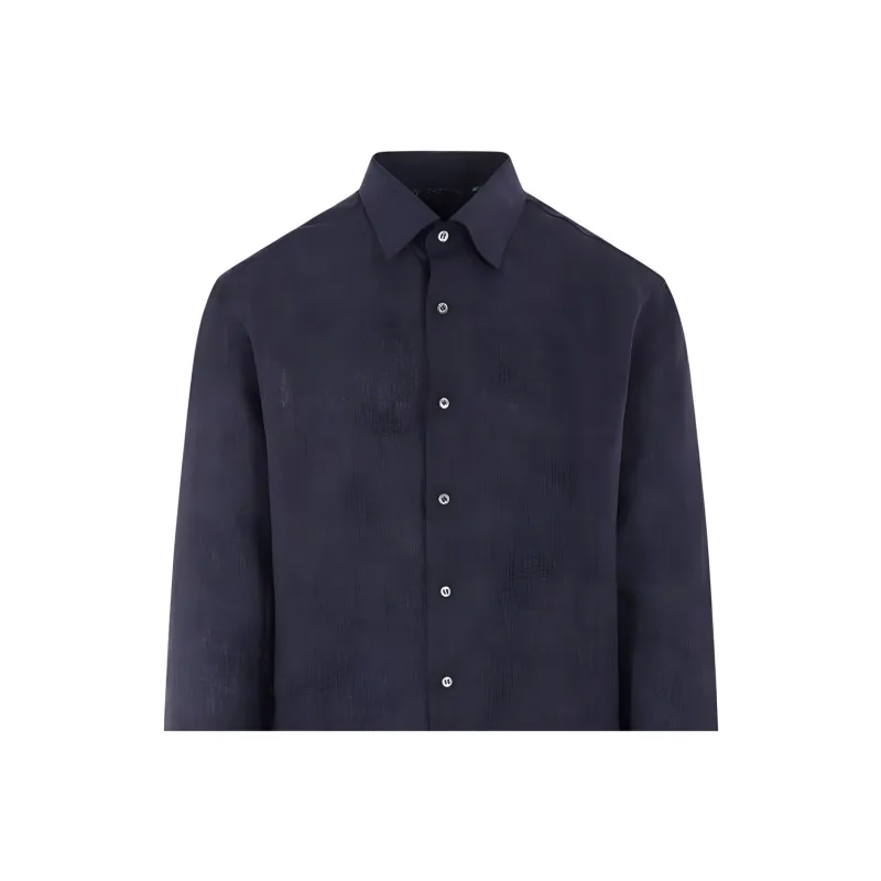 Brioni Shirts Men Marine Blue-4