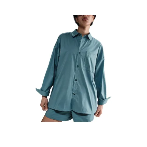 Nike Sportswear Chill Poplin Women's Loose Long Sleeve Button Up Top