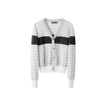 Yan Domain Knitwear Women's Black White Stripes