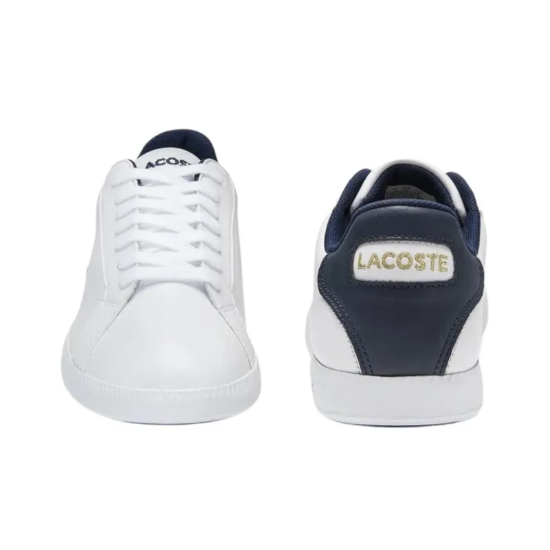 LACOSTE Anti Slip Wear Resistant Low Top Skateboard Shoes Women's White-4