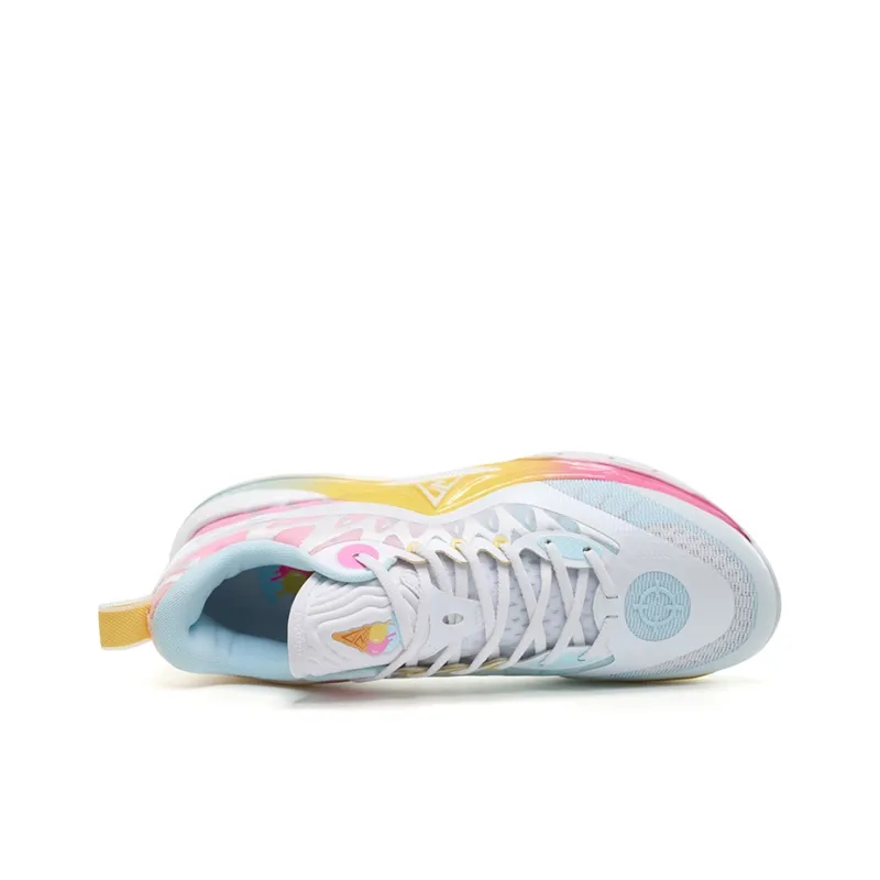 RIGORER Rieves Second Generation Basketball Shoes Men Low Top Lake Blue/Genuine White/Fondant Pink/Cheese Yellow-3