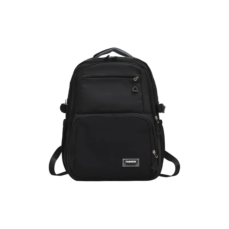 ZOGA Nylon Fabric Backpack Unisex Gray/Black/Orange Red/Green-3