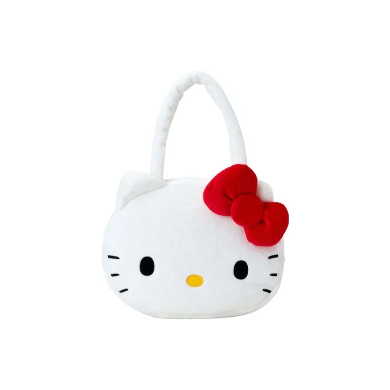 Sanrio Hello Kitty Polyester Tote Bag, Shopping Bag, Shoulder Bag Women's White-0