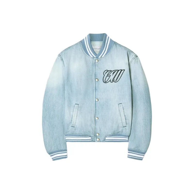 OFF WHITE Denim Bomber Jacket-0