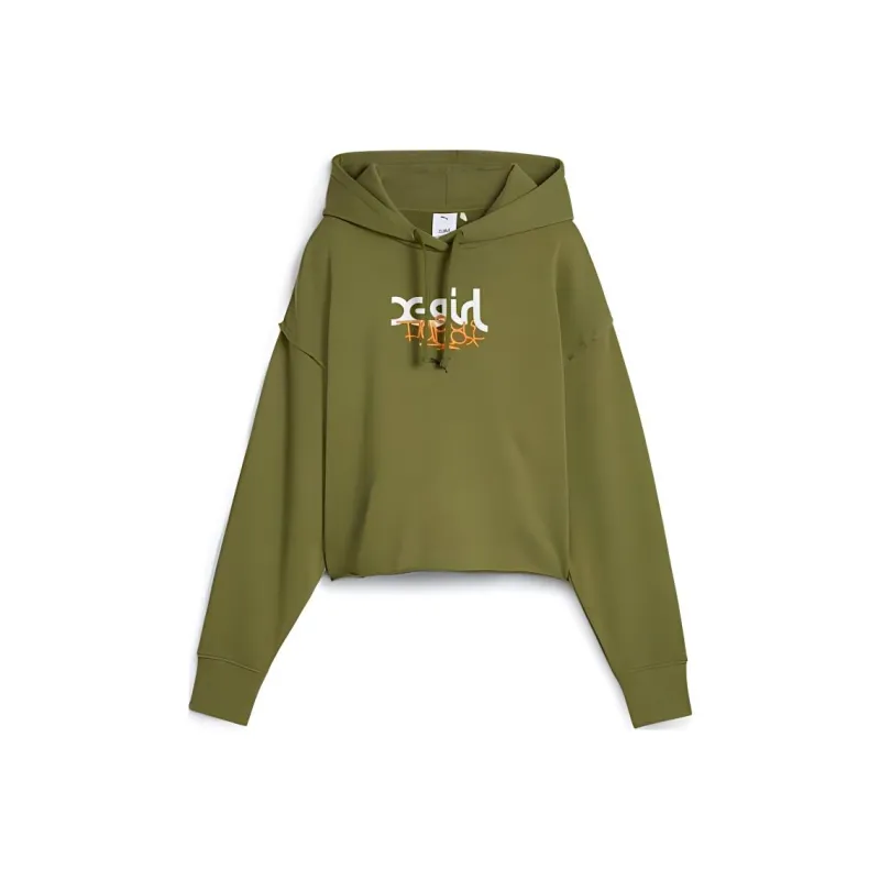 PUMA x girl Sweatshirt Women's Olive Green-0