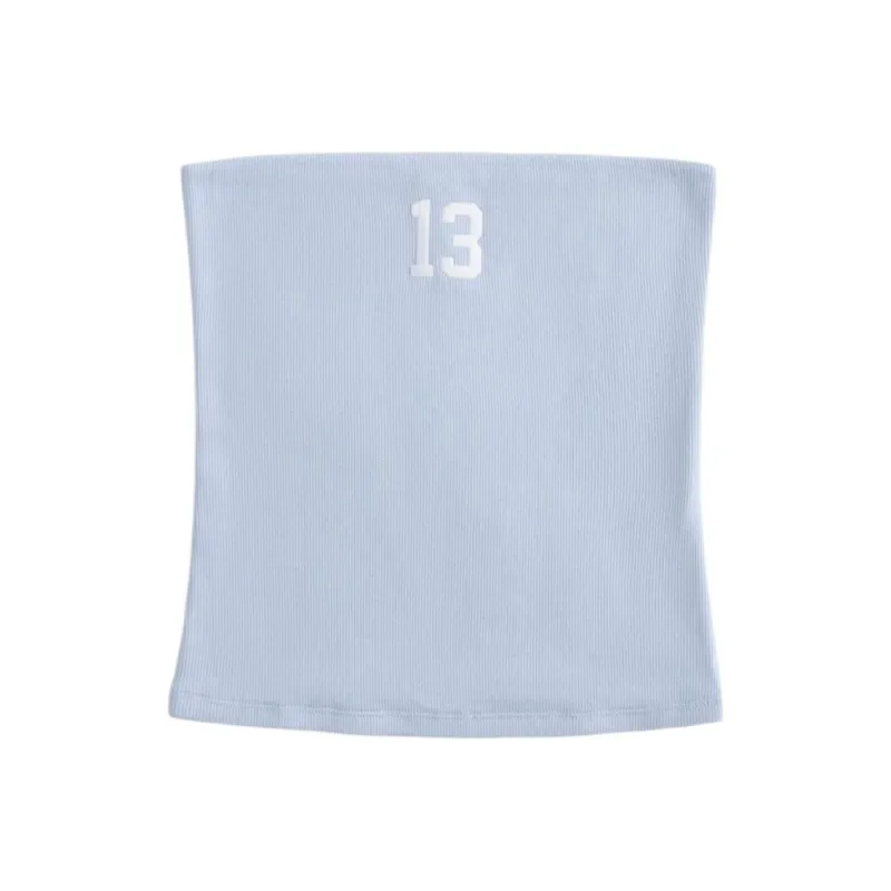 Hollister Strapless Top Women's Gray Blue-0