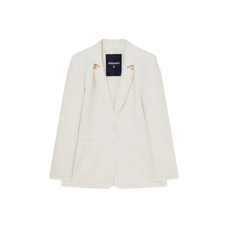 Patrizia Pepe Logo plaque Detailed Blazer-0