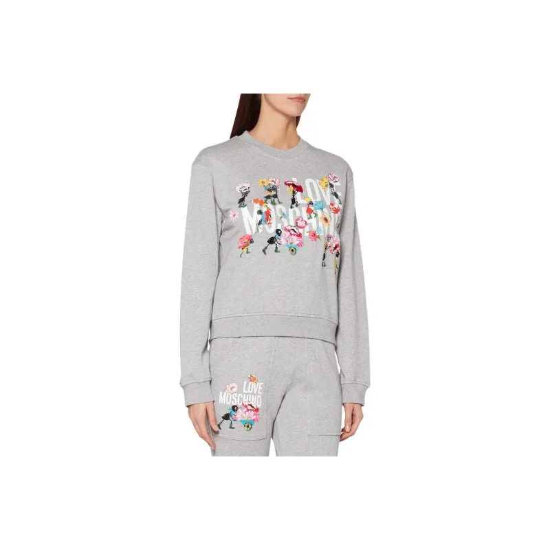 LOVE MOSCHINO Sweatshirt Women's Gray-0