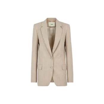 FENDI SS23 Business Suit Coat Women's Beige