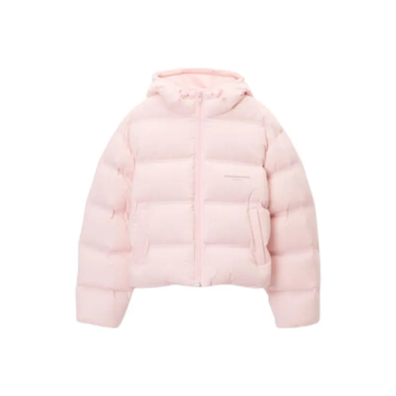 Alexander Wang Logo jacquard Cropped Puffer Jacket-0
