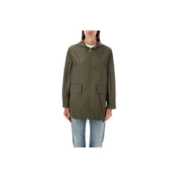 THOM BROWNE Zip Up Hooded Shirt Jacket