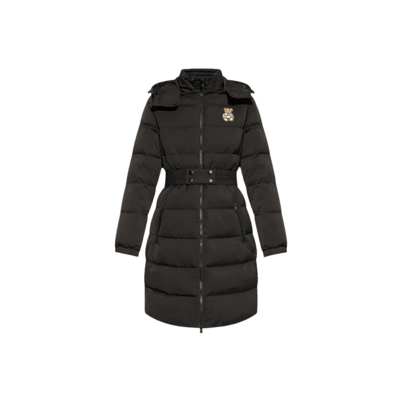 MOSCHINO Teddy Bear Patch Zip Up Padded Jacket-0
