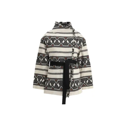 ISABEL MARANT ETOILE Dulce Floral Printed Knot Detailed Mini Dress Josialo Jacket
