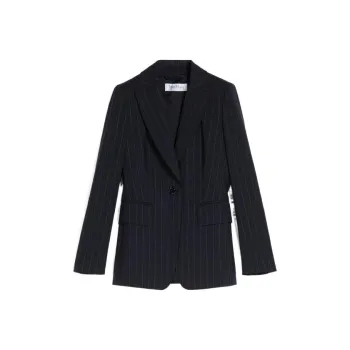 MaxMara x Galosce Business Suit Coat Women's Dark Blue