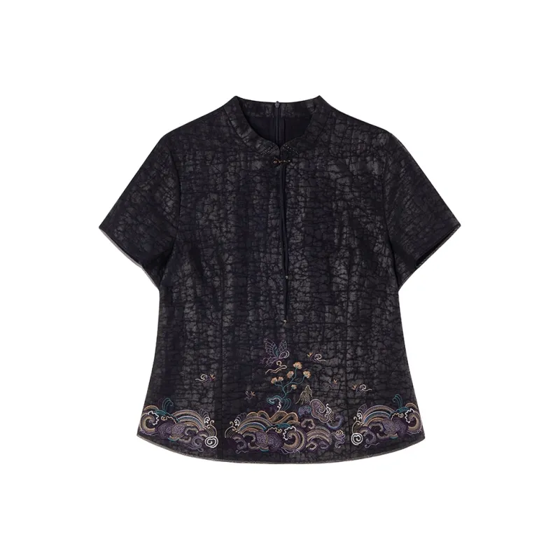 Yi Mengyuan Shirt Women's Black-0