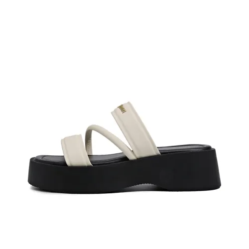 NANJIREN Rubber Sole Quiet Slip Resistant Odor Resistant Abrasion Resistant Cushioning Slide Slippers Women's