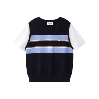 HTMEME Knitwear Women's Navy Blue