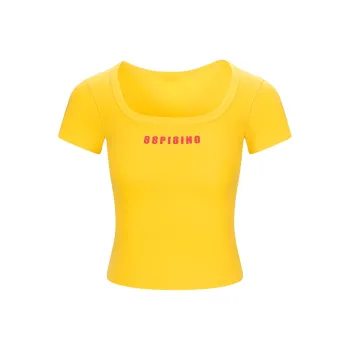 DOKZB Set in Sleeve T Shirt Women's Yellow