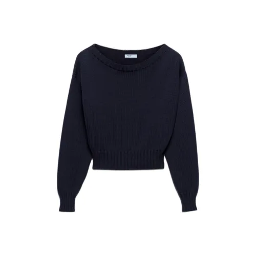 PRADA SS25 Spring Summer Women's Apparel Collection Knitwear Women's Marine Blue
