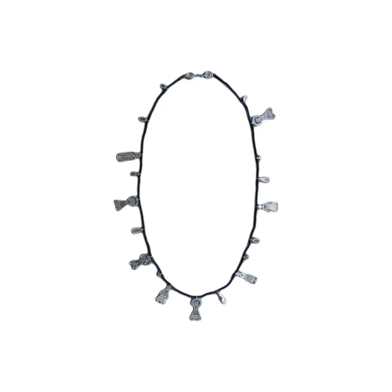 SALE E PEPE 925 Sterling Silver Necklaces Unisex Black-1