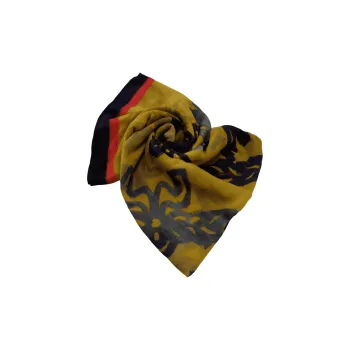 MCM Silk, Modal Silk Scarves Women's Yellow