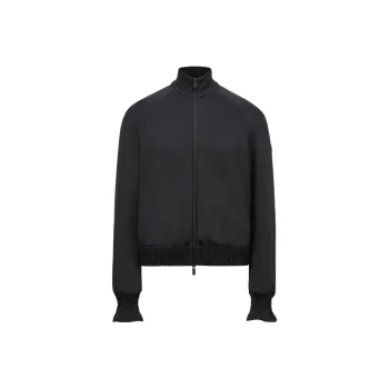Moncler Logo Patch Zip Up Cardigan