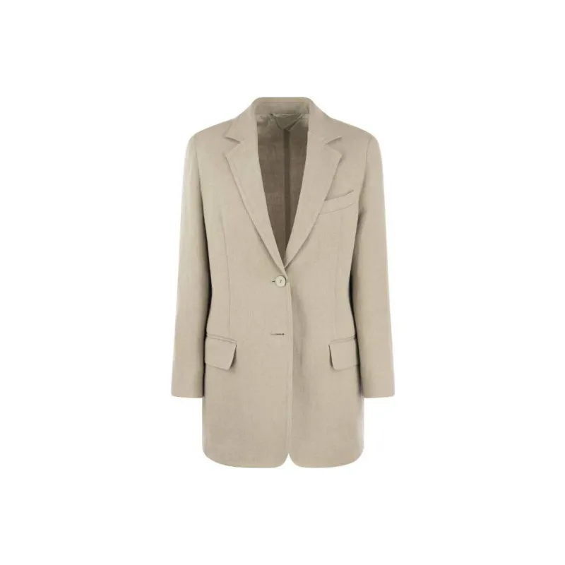 MaxMara Buttoned Long Sleeved Blazer-0