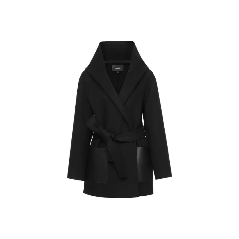 MACKAGE Belted Hooded Wool Jacket-1