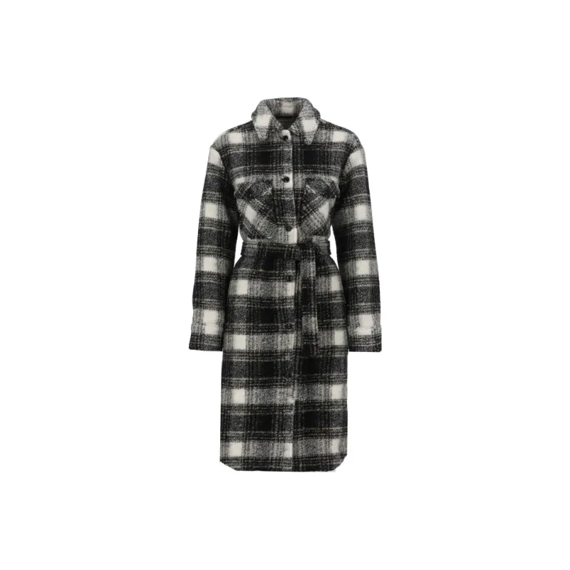WOOLRICH Checked Wool blend Shirt Coat-0