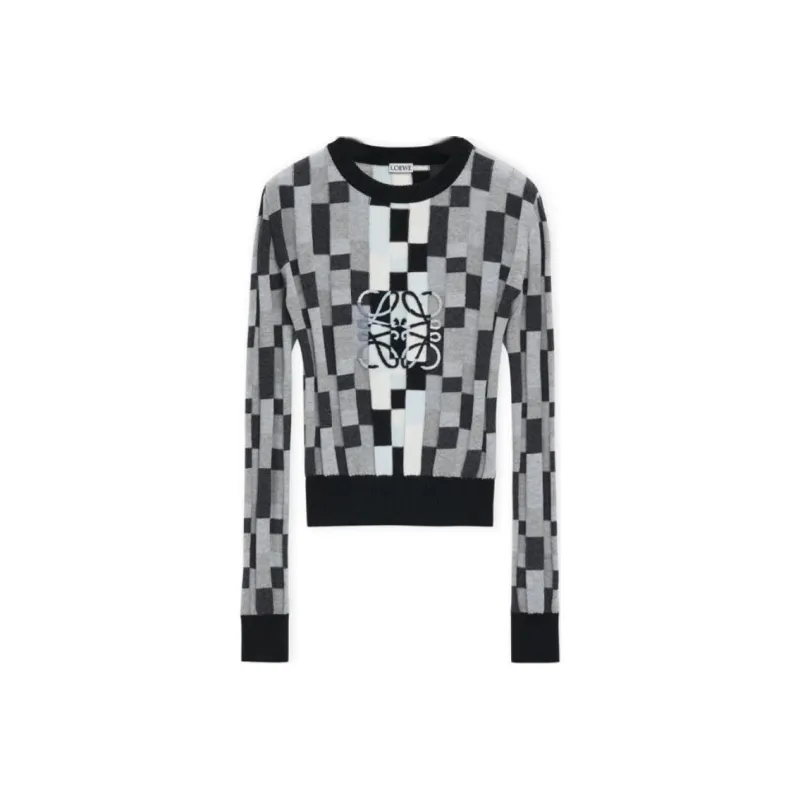 LOEWE Anagram Sweater 'Grey/Light Grey'-0