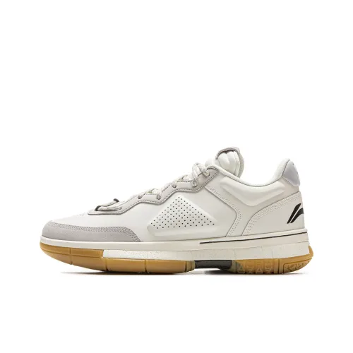 LINING Wow1 Low Basketball Shoes Men Low-Top White Gray