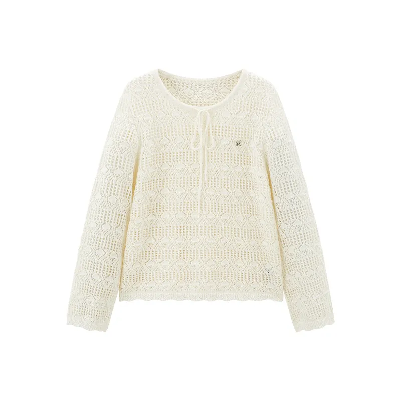 LEDIN Knitwear Women's Mist White-0