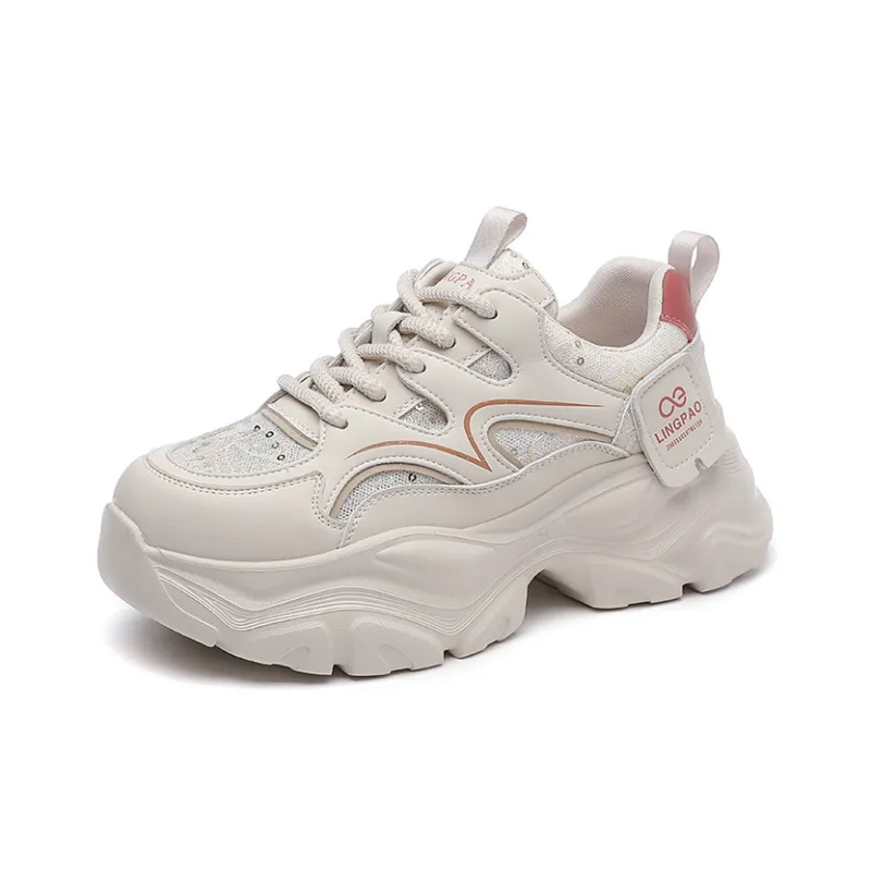 LINGPAO Low Top Chunky Sneakers Women's-6