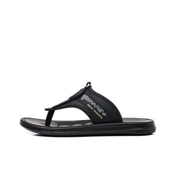 GESENLANG Abrasion Resistant Slip Resistant Odor Resistant Flip Flops Men's Black