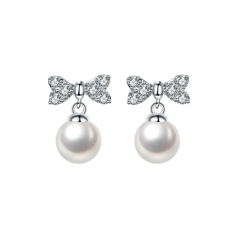 Shang Qianyi Pearl Stud Earrings Women's-0