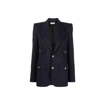 SAINT LAURENT Single-breasted Wool Blazer