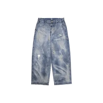 PORTER CLASSIC SS25 STEINBECK DENIM PAINTER PANTS Jeans Men's Blue