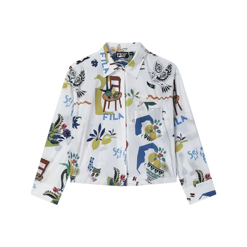 FILA Lifestyle HERITAGE Polo Shirt Women's All Over Print-0