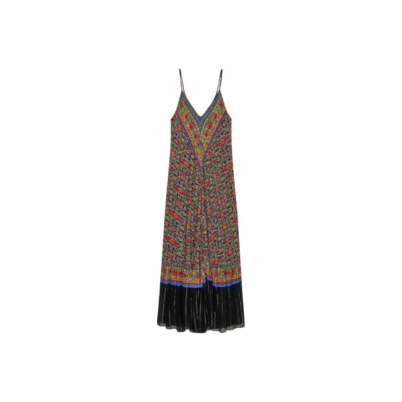 ZARA ZW Series Slip Dress Women's Red/Black-1
