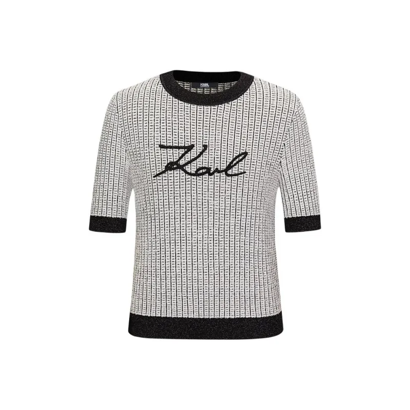 KARL LAGERFELD SS24 Knitwear Women's Black White-0