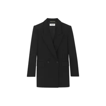 SAINT LAURENT Double Breasted Long Sleeved Jacket