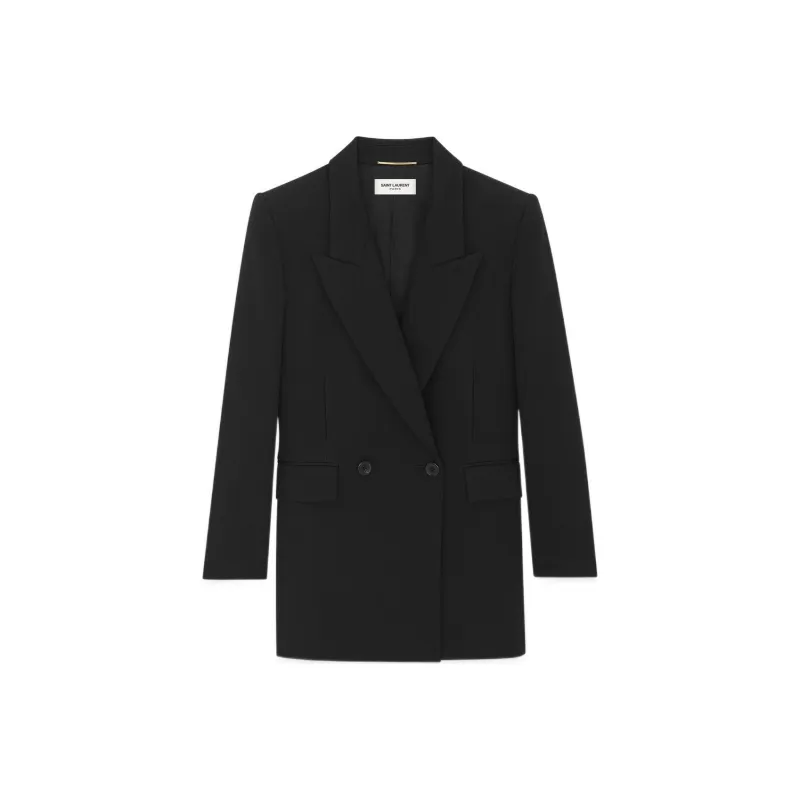 SAINT LAURENT Double Breasted Long Sleeved Jacket-0