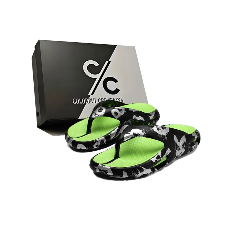 Colorful Creations EVA Quiet Odor Resistant Abrasion Resistant Slip Resistant Quick Dry Flip Flops Men's Box-0