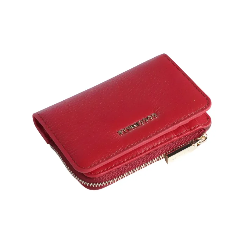 COCCINELLE Cow Leather Card Holder Women's Gemstone Red-1