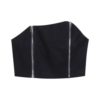 YJ1NGZYZJ Strapless Top Women's Black
