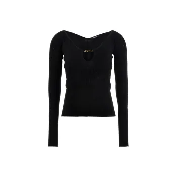 Jacquemus Pralu Long Sleeve Sweater 'Black'